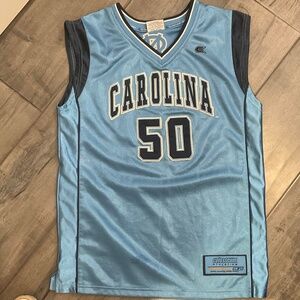 Tar Heels Colosseum NC Tar Heels Blue Basketball Jersey 50 Youth 16-18